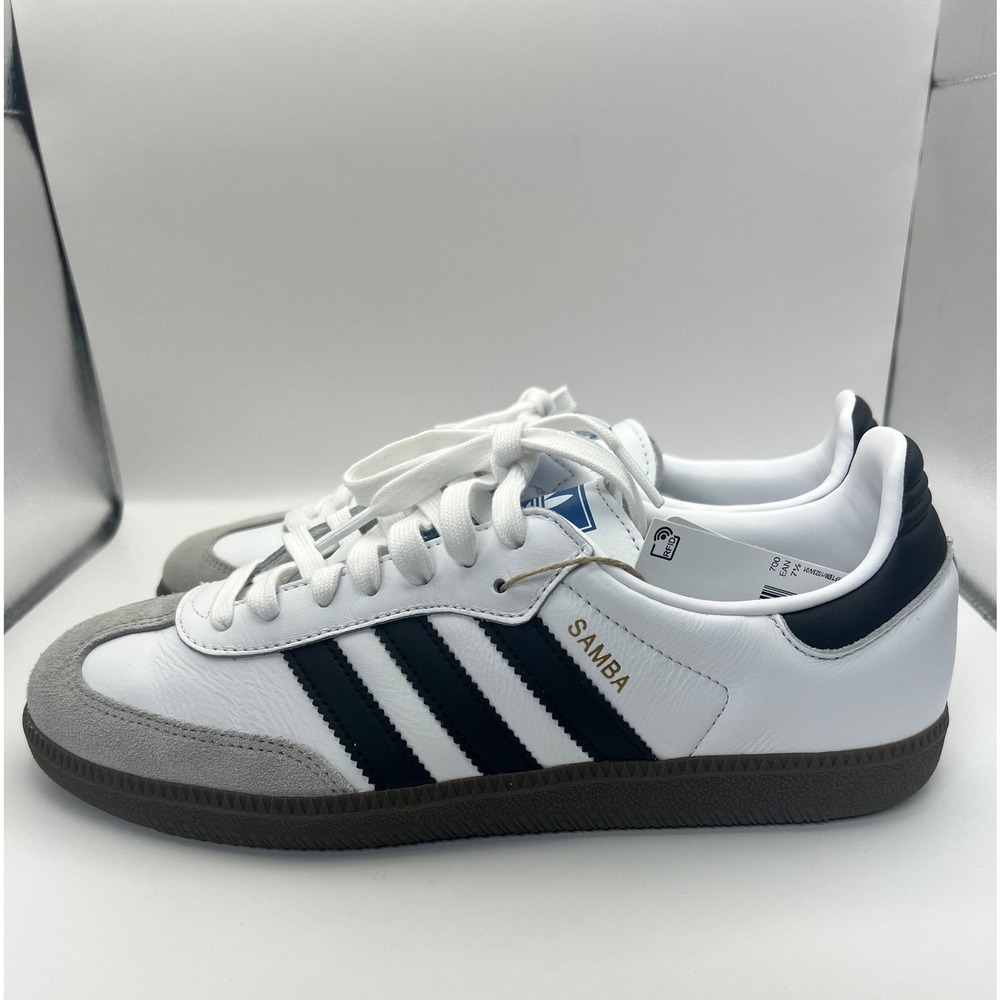 Adidas Samba OG Cloud White Core Black Gum B75806 Mens 8 Womens 9 - Picture 2 of 10
